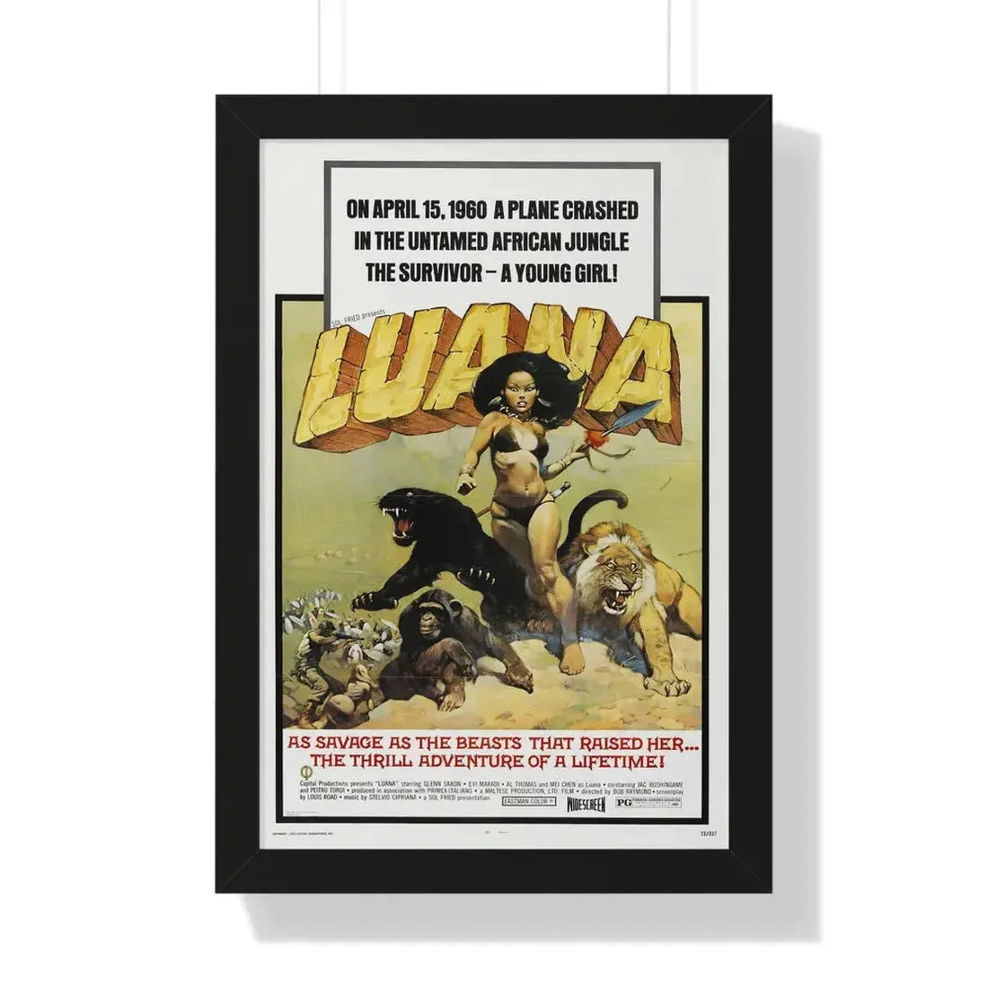 LUANA 1968 - Framed Movie Poster - The Sticker Space