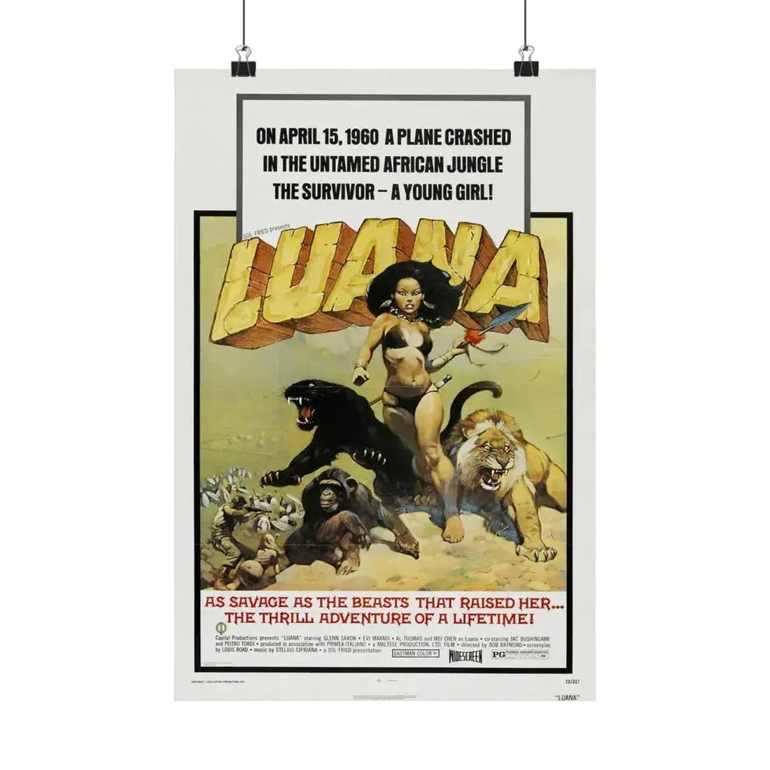 LUANA 1968 - Paper Movie Poster 12″ x 18″ Matte - The Sticker Space