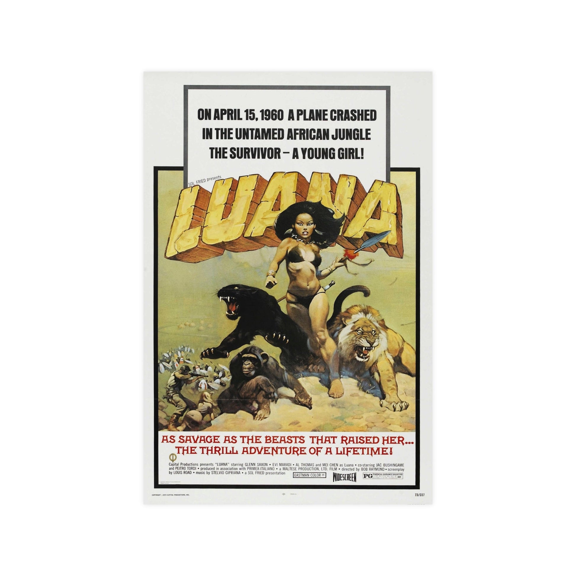 LUANA 1968 - Paper Movie Poster-12″ x 18″ (Vertical)-The Sticker Space