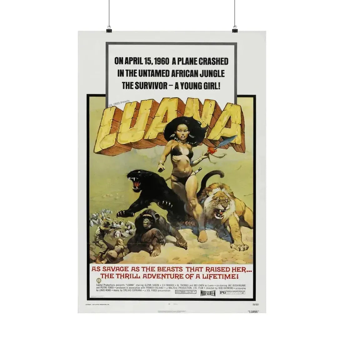 LUANA 1968 - Paper Movie Poster 24″ x 36″ Matte - The Sticker Space