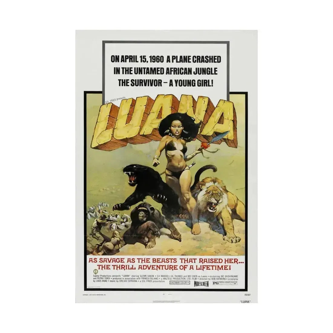 LUANA 1968 - Paper Movie Poster - The Sticker Space