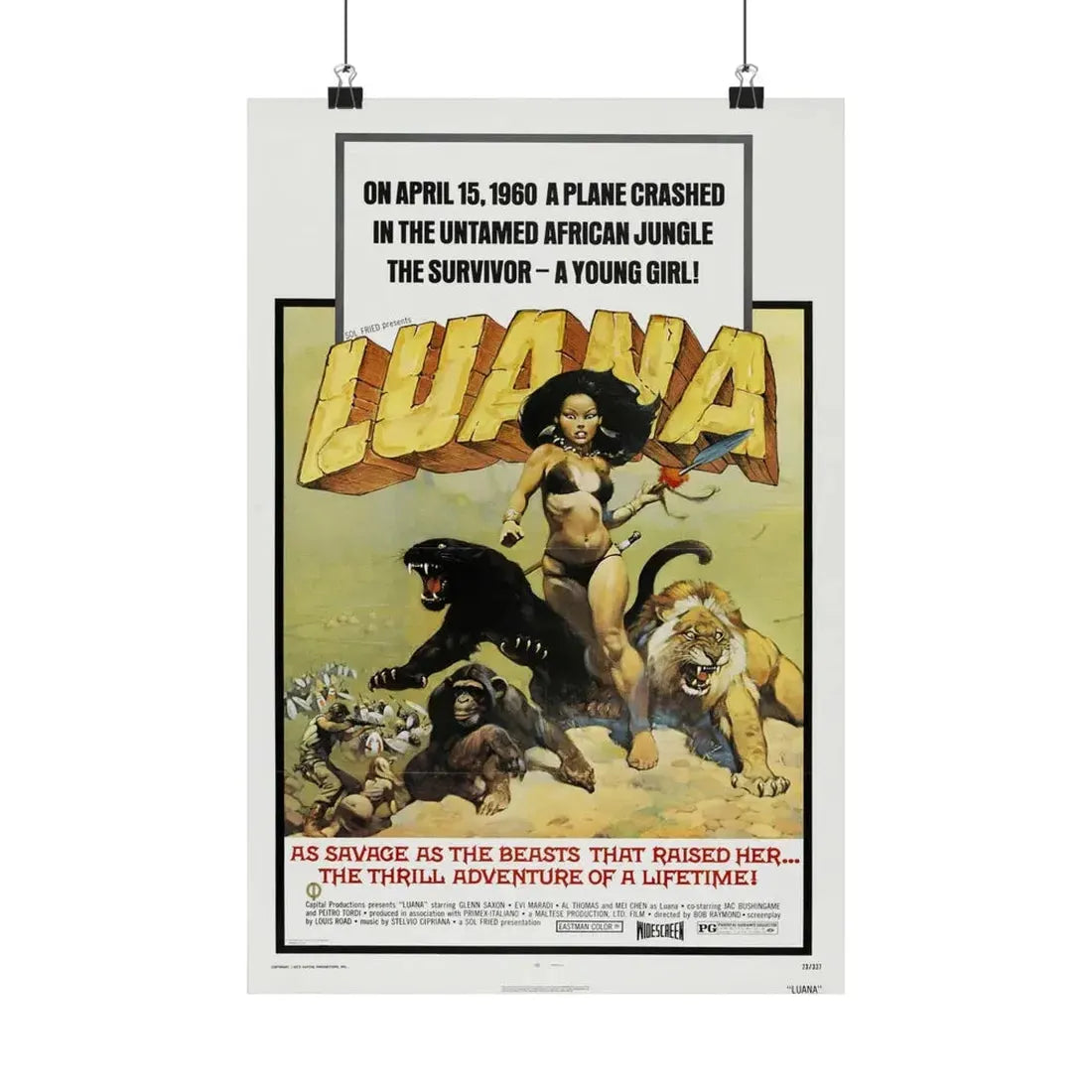 LUANA 1968 - Paper Movie Poster - The Sticker Space