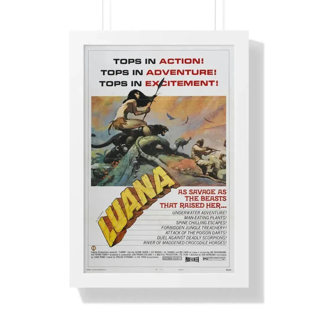 LUANA (2) 1968 - Framed Movie Poster 16″ x 24″ White - The Sticker Space