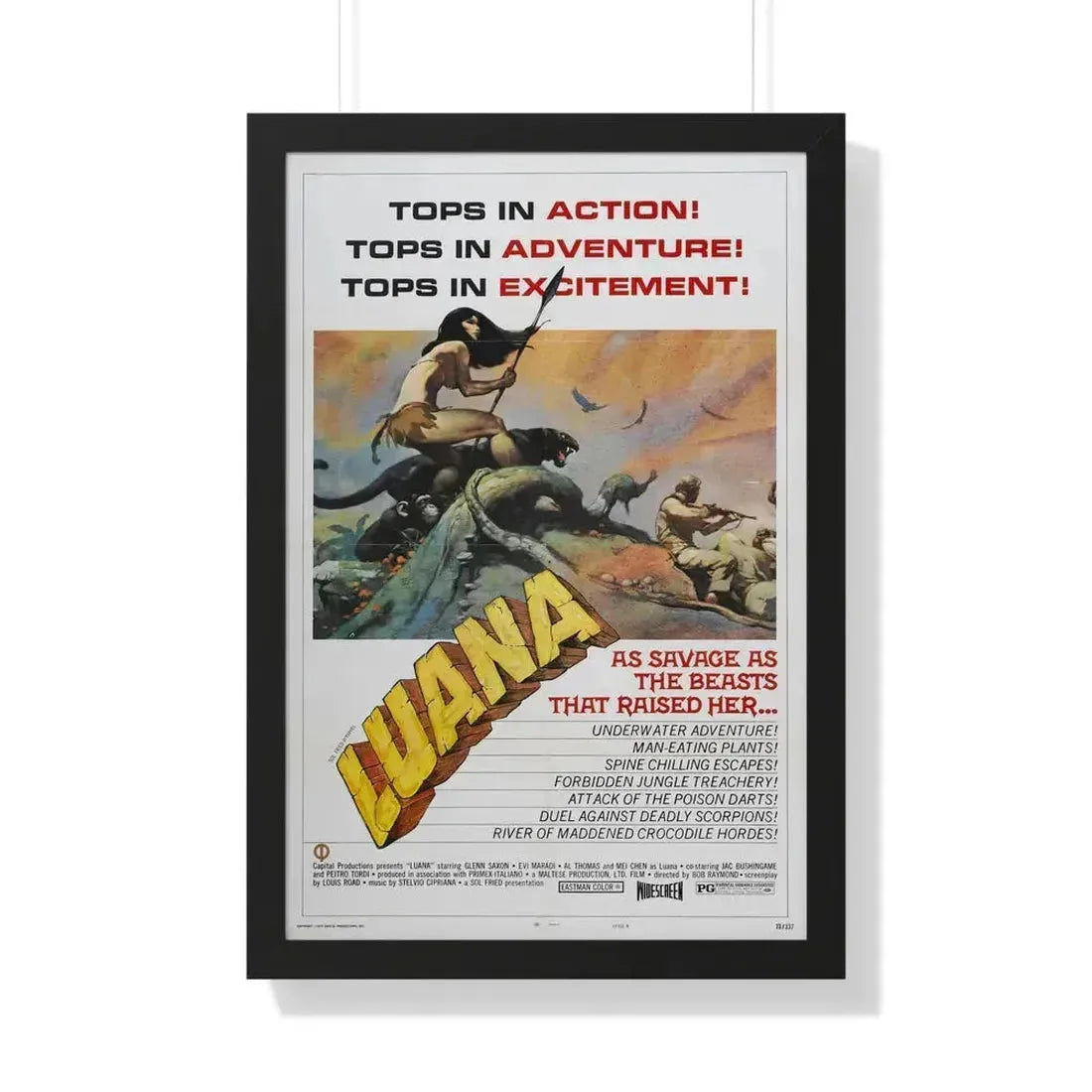 LUANA (2) 1968 - Framed Movie Poster 20" x 30" Black - The Sticker Space