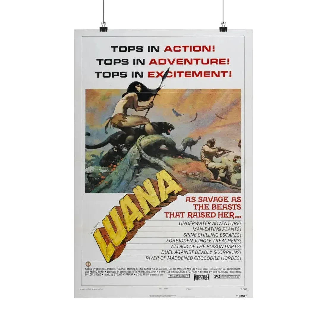 LUANA (2) 1968 - Paper Movie Poster 16″ x 24″ Matte - The Sticker Space