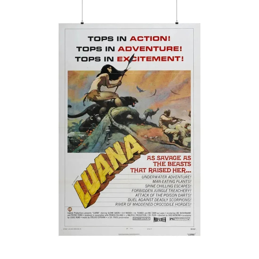 LUANA (2) 1968 - Paper Movie Poster 36" x 54" Matte - The Sticker Space