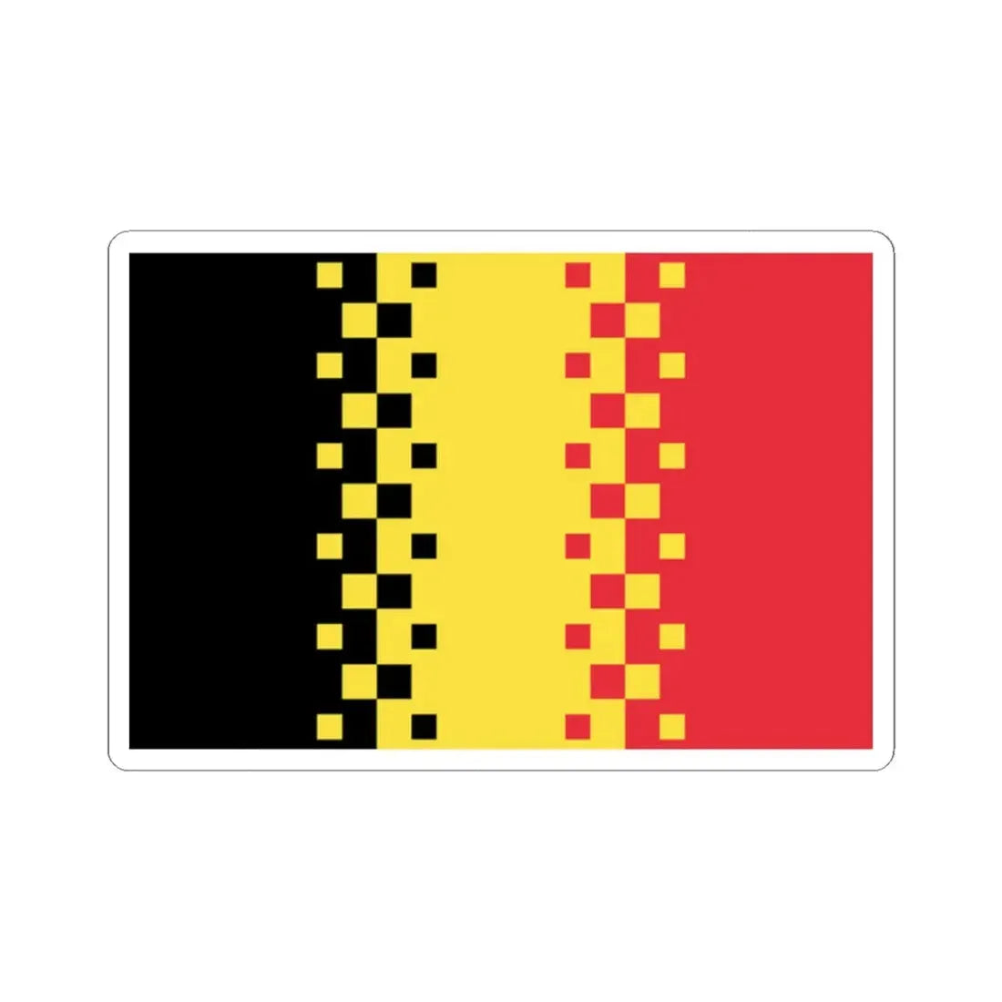 Luc Swinnens 2008 Belgian Flag Proposal (Belgium) STICKER Vinyl Kiss-Cut Decal 2 Inch White - The Sticker Space