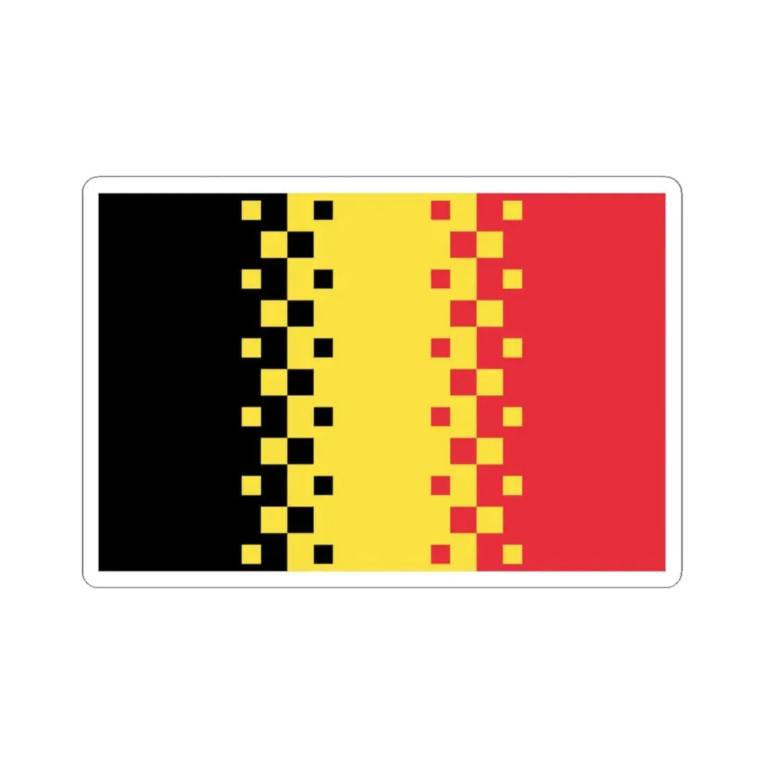 Luc Swinnens 2008 Belgian Flag Proposal (Belgium) STICKER Vinyl Kiss-Cut Decal 4 Inch White - The Sticker Space