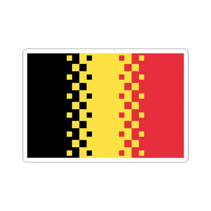 Luc Swinnens 2008 Belgian Flag Proposal (Belgium) STICKER Vinyl Kiss-Cut Decal 4 Inch White - The Sticker Space