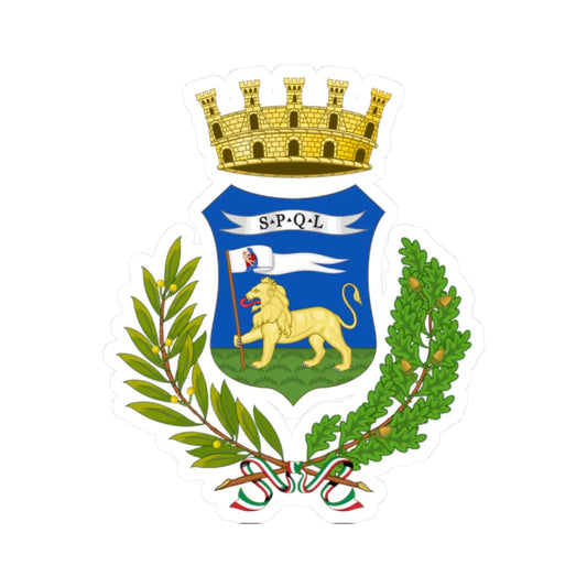Lucera-Stemma (Italy) (Coat of Arms) STICKER Vinyl Kiss-Cut Decal 2 Inch White - The Sticker Space