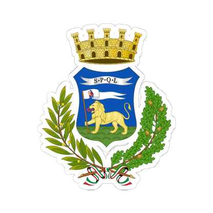 Lucera-Stemma (Italy) (Coat of Arms) STICKER Vinyl Kiss-Cut Decal 6 Inch White - The Sticker Space