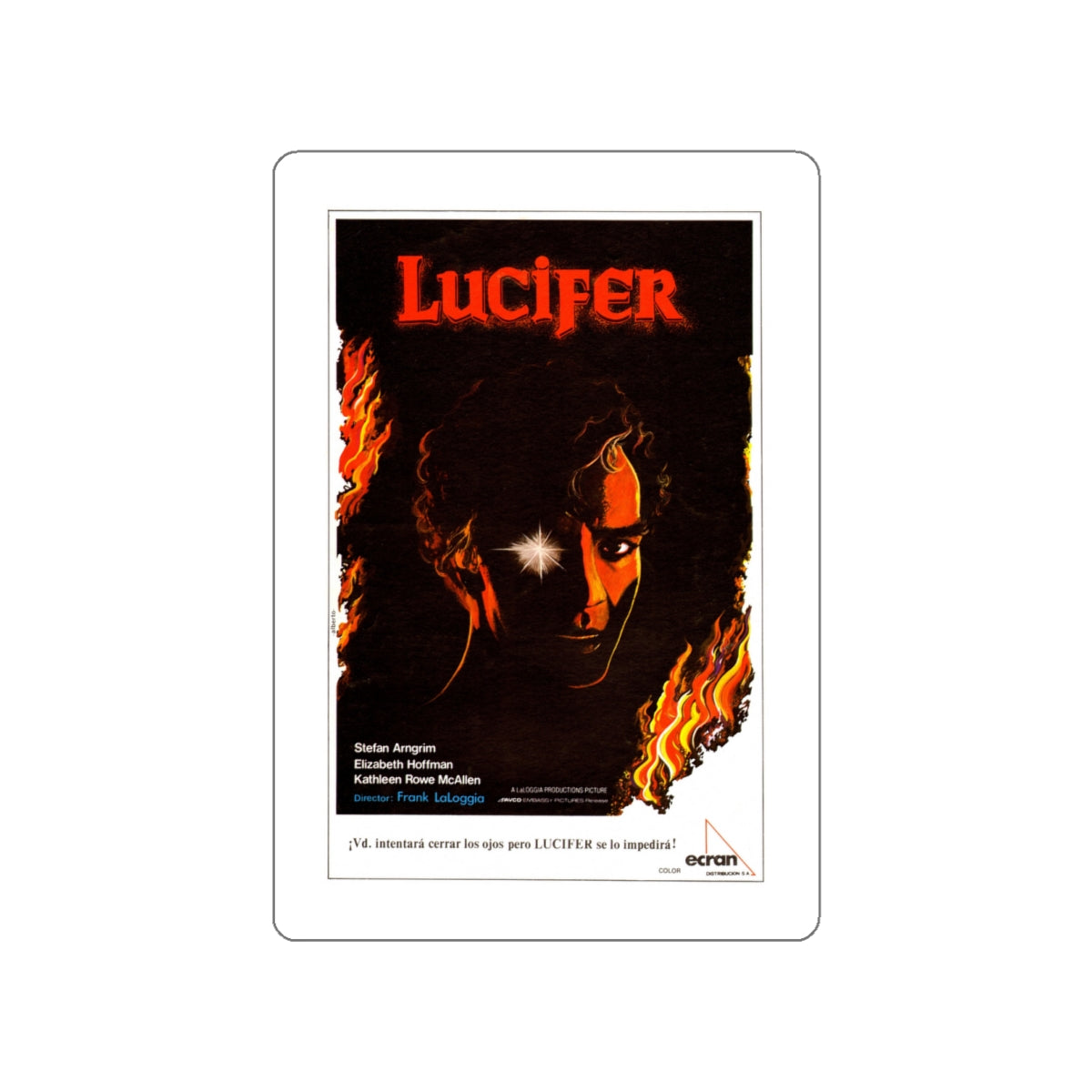 LUCIFER (FEAR NO EVIL) 1981 Movie Poster STICKER Vinyl Die-Cut Decal-White-The Sticker Space