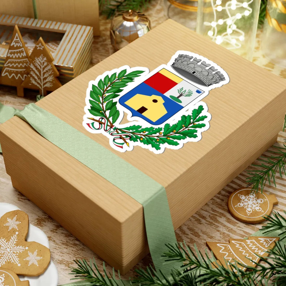 Lucinasco-Stemma (Italy) (Coat of Arms) STICKER Vinyl Kiss-Cut Decal - The Sticker Space