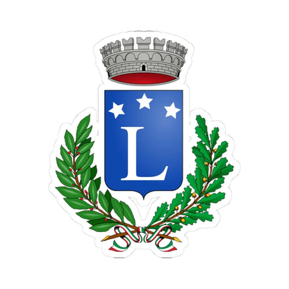 Lucito-Stemma (Italy) (Coat of Arms) STICKER Vinyl Kiss-Cut Decal 3 Inch White - The Sticker Space