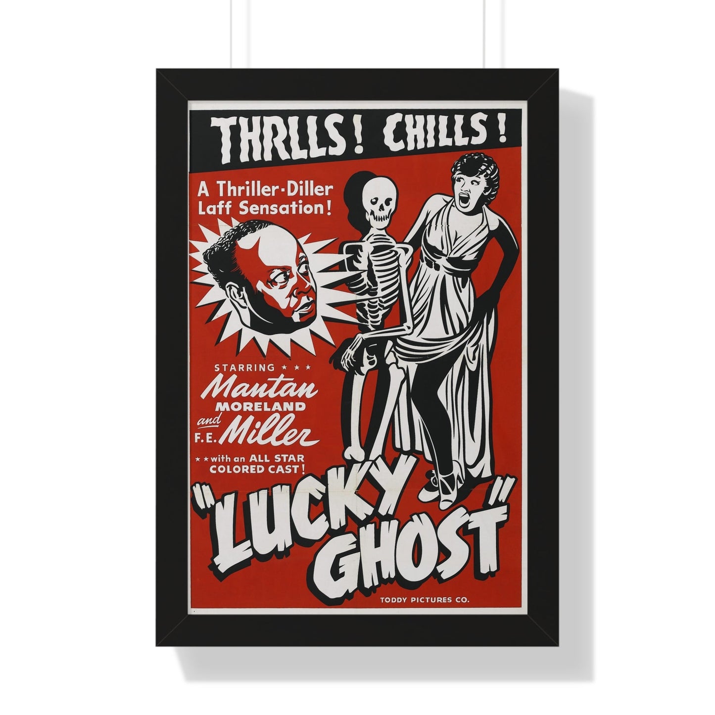 LUCKY GHOST 1942 - Framed Movie Poster-16″ x 24″-The Sticker Space