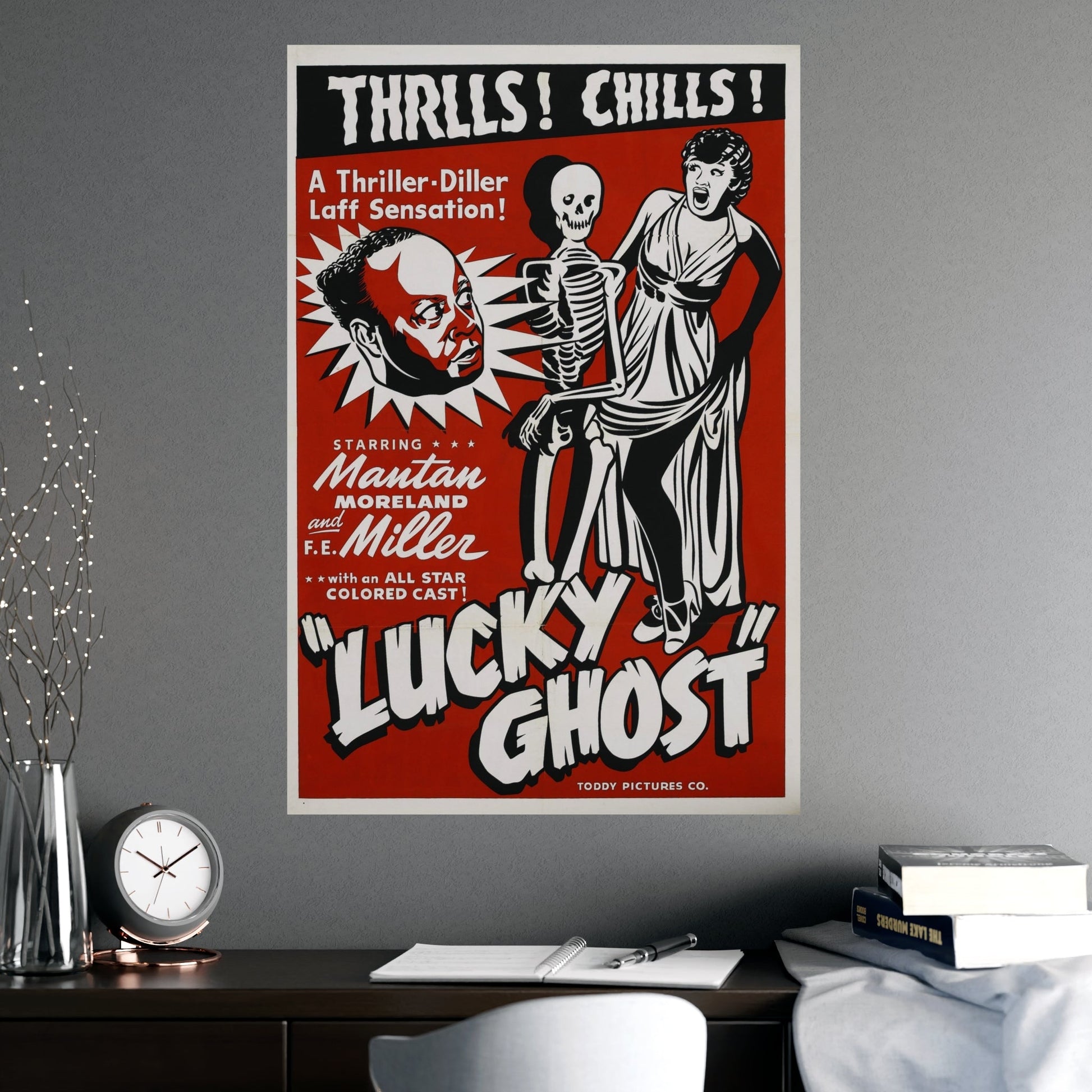 LUCKY GHOST 1942 - Paper Movie Poster-The Sticker Space