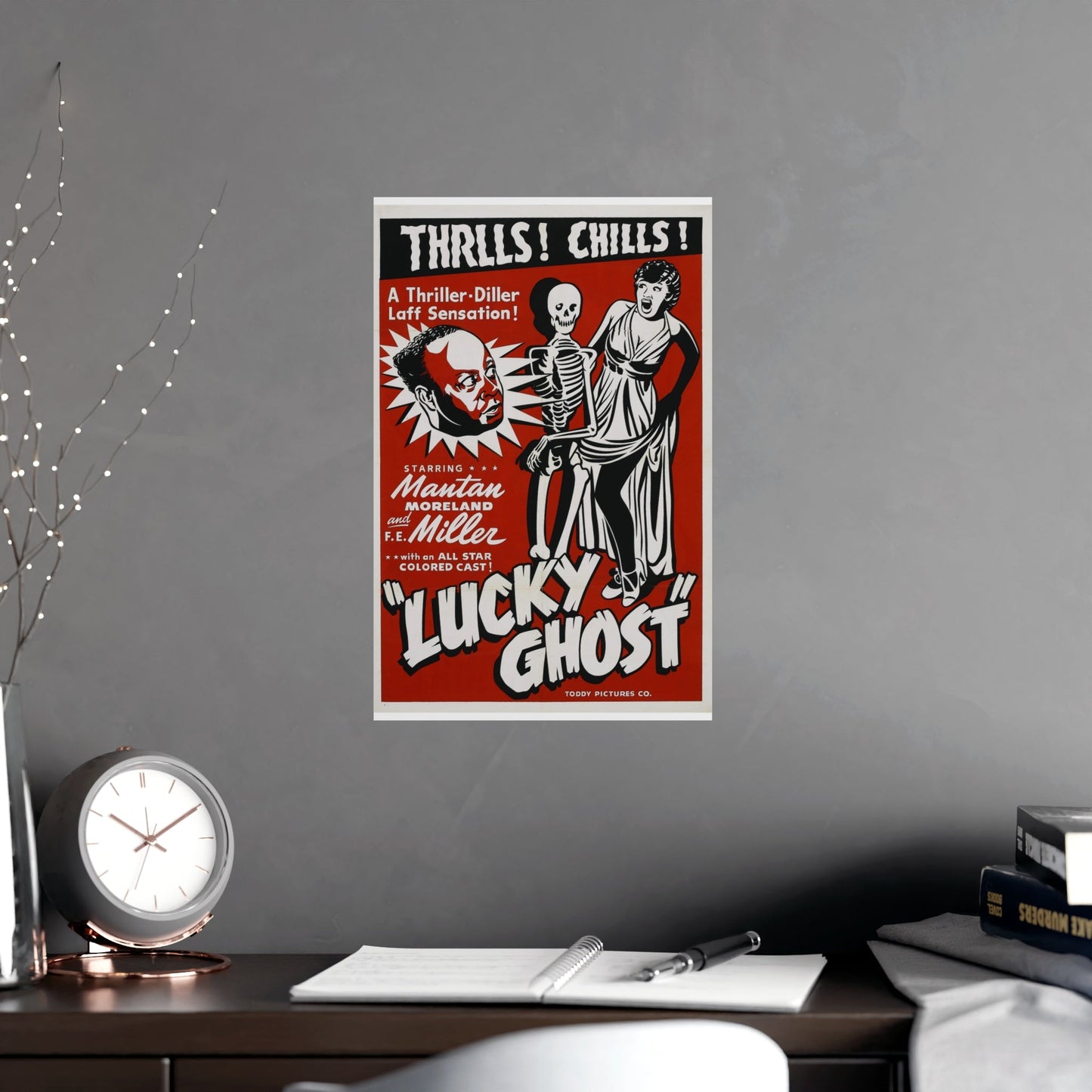 LUCKY GHOST 1942 - Paper Movie Poster-The Sticker Space