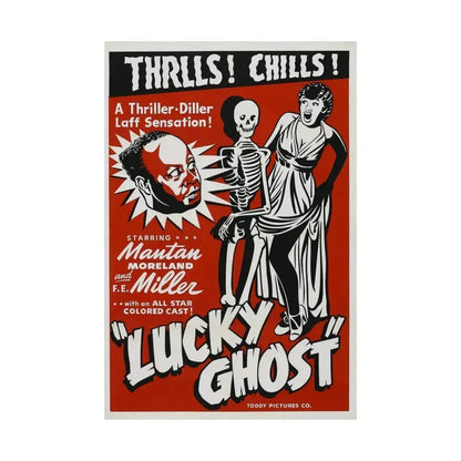 LUCKY GHOST 1942 - Paper Movie Poster - The Sticker Space