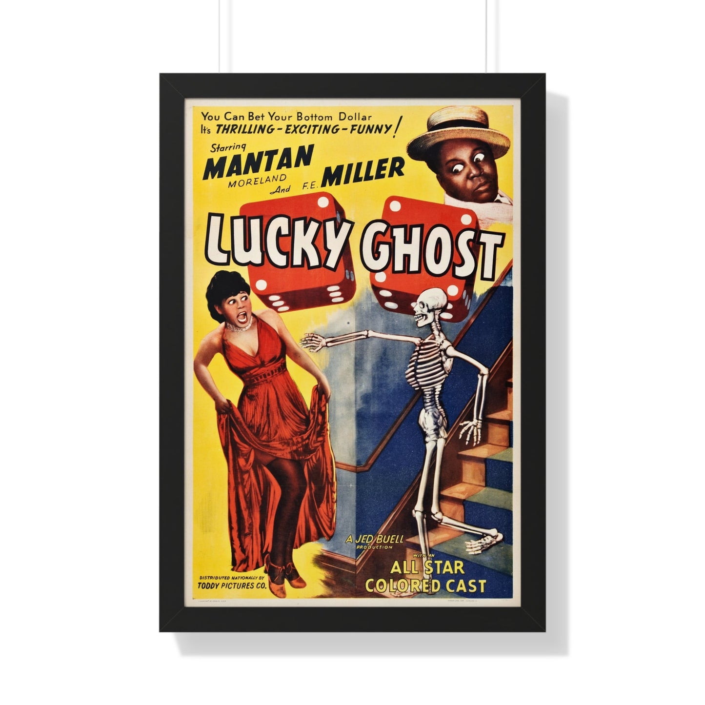 LUCKY GHOST (2) 1942 - Framed Movie Poster-20" x 30"-The Sticker Space