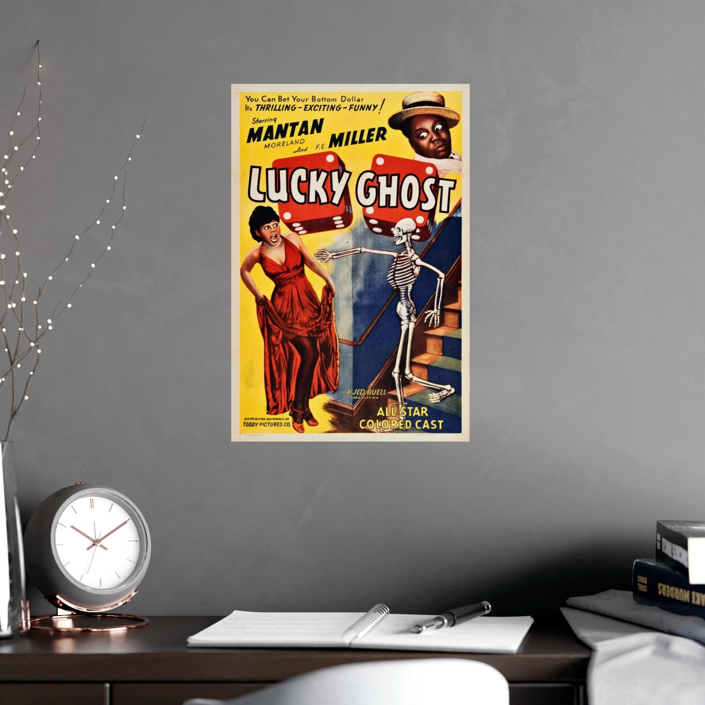 LUCKY GHOST (2) 1942 - Paper Movie Poster-The Sticker Space