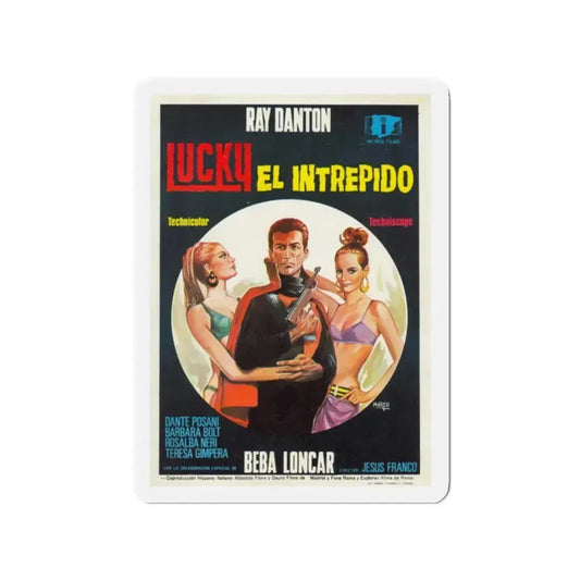 LUCKY THE INSCRUTABLE 1967 Movie Poster - Refrigerator Magnet 2 Inch Die-Cut - The Sticker Space