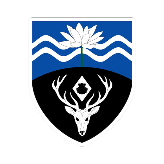 Lucy Cavendish College arms (England) (Coat of Arms) STICKER Vinyl Kiss-Cut Decal 2 Inch White - The Sticker Space