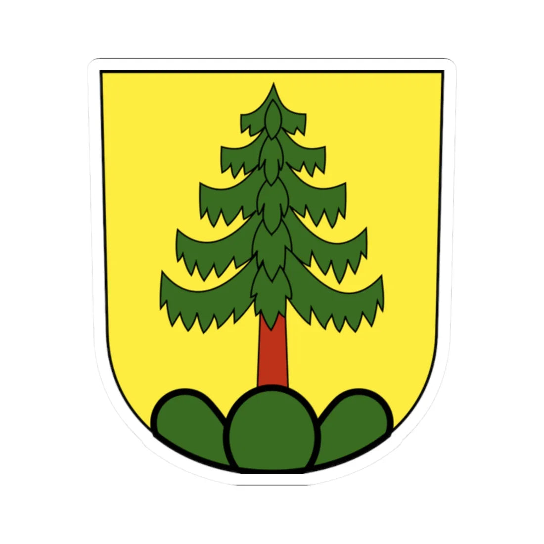 Lufingen-blazon (Switzerland) (Coat of Arms) STICKER Vinyl Kiss-Cut Decal 2 Inch White - The Sticker Space