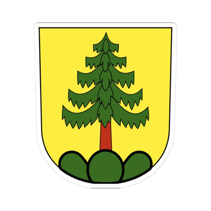 Lufingen-blazon (Switzerland) (Coat of Arms) STICKER Vinyl Kiss-Cut Decal 3 Inch White - The Sticker Space