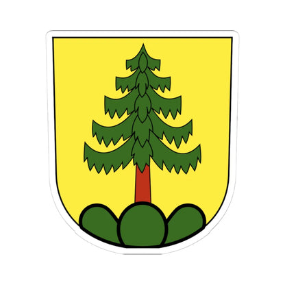 Lufingen-blazon (Switzerland) (Coat of Arms) STICKER Vinyl Kiss-Cut Decal 4 Inch White - The Sticker Space