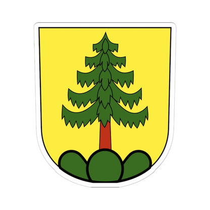 Lufingen-blazon (Switzerland) (Coat of Arms) STICKER Vinyl Kiss-Cut Decal 6 Inch White - The Sticker Space