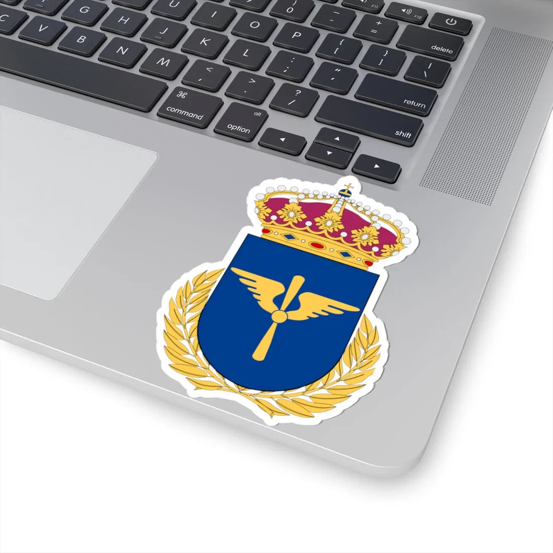 Luftstridsskolan vapen (Sweden) (Coat of Arms) STICKER Vinyl Kiss-Cut Decal - The Sticker Space