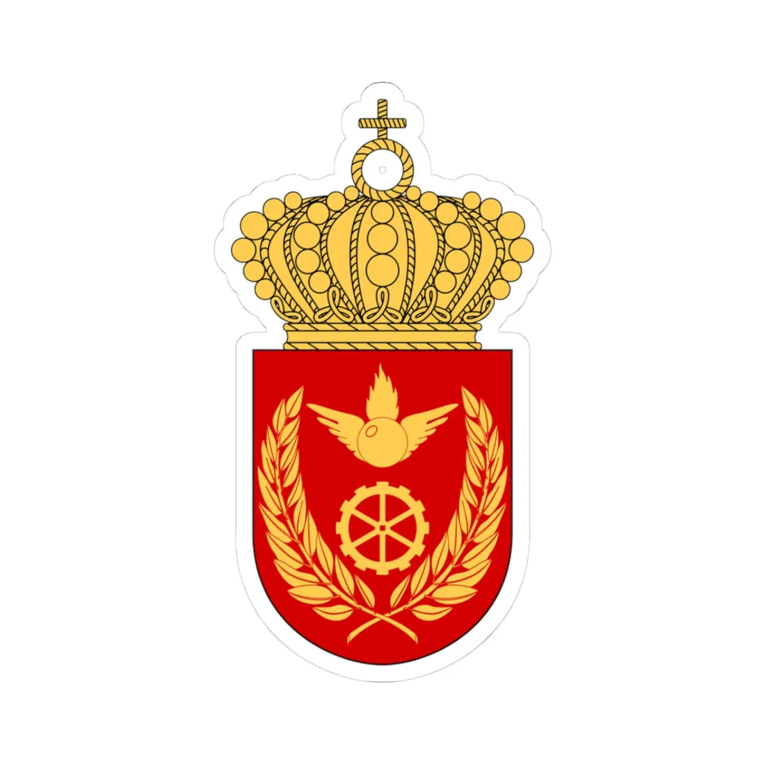 Luftvärnets officershögskola och tekniska skola vapen 1982 (Sweden) (Coat of Arms) STICKER Vinyl Kiss-Cut Decal 3 Inch White - The Sticker Space