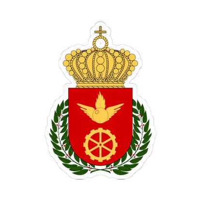 Luftvärnets officershögskola och tekniska skola vapen (Sweden) (Coat of Arms) STICKER Vinyl Kiss-Cut Decal 4 Inch White - The Sticker Space