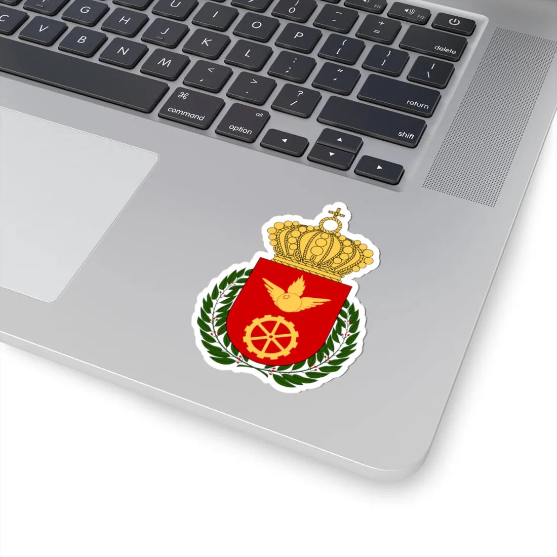 Luftvärnets officershögskola och tekniska skola vapen (Sweden) (Coat of Arms) STICKER Vinyl Kiss-Cut Decal - The Sticker Space