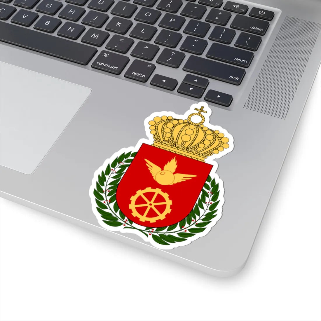 Luftvärnets officershögskola och tekniska skola vapen (Sweden) (Coat of Arms) STICKER Vinyl Kiss-Cut Decal - The Sticker Space