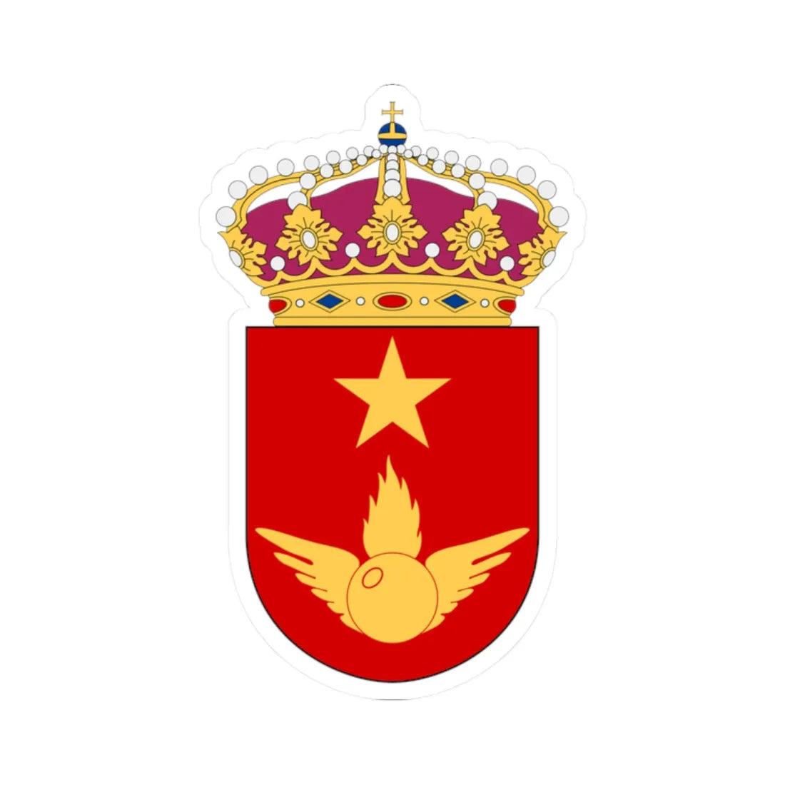 Luftvärnsskjutskolan vapen (Sweden) (Coat of Arms) STICKER Vinyl Kiss-Cut Decal 2 Inch White - The Sticker Space