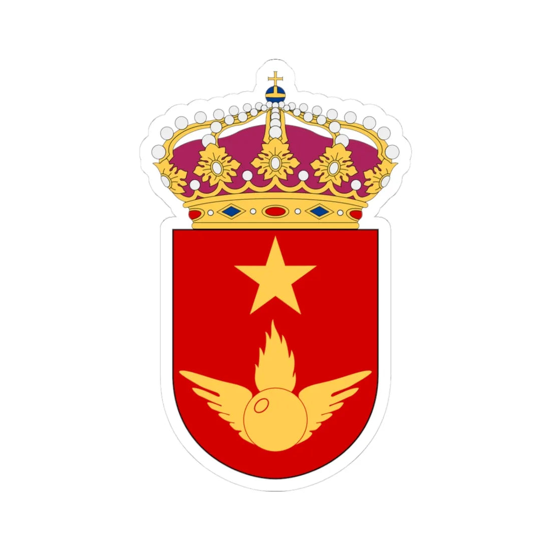 Luftvärnsskjutskolan vapen (Sweden) (Coat of Arms) STICKER Vinyl Kiss-Cut Decal 3 Inch White - The Sticker Space