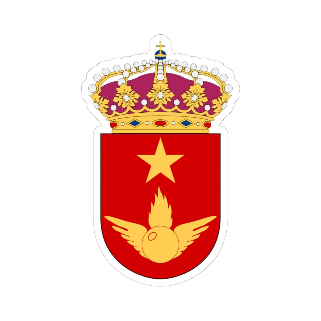 Luftvärnsskjutskolan vapen (Sweden) (Coat of Arms) STICKER Vinyl Kiss-Cut Decal 4 Inch White - The Sticker Space