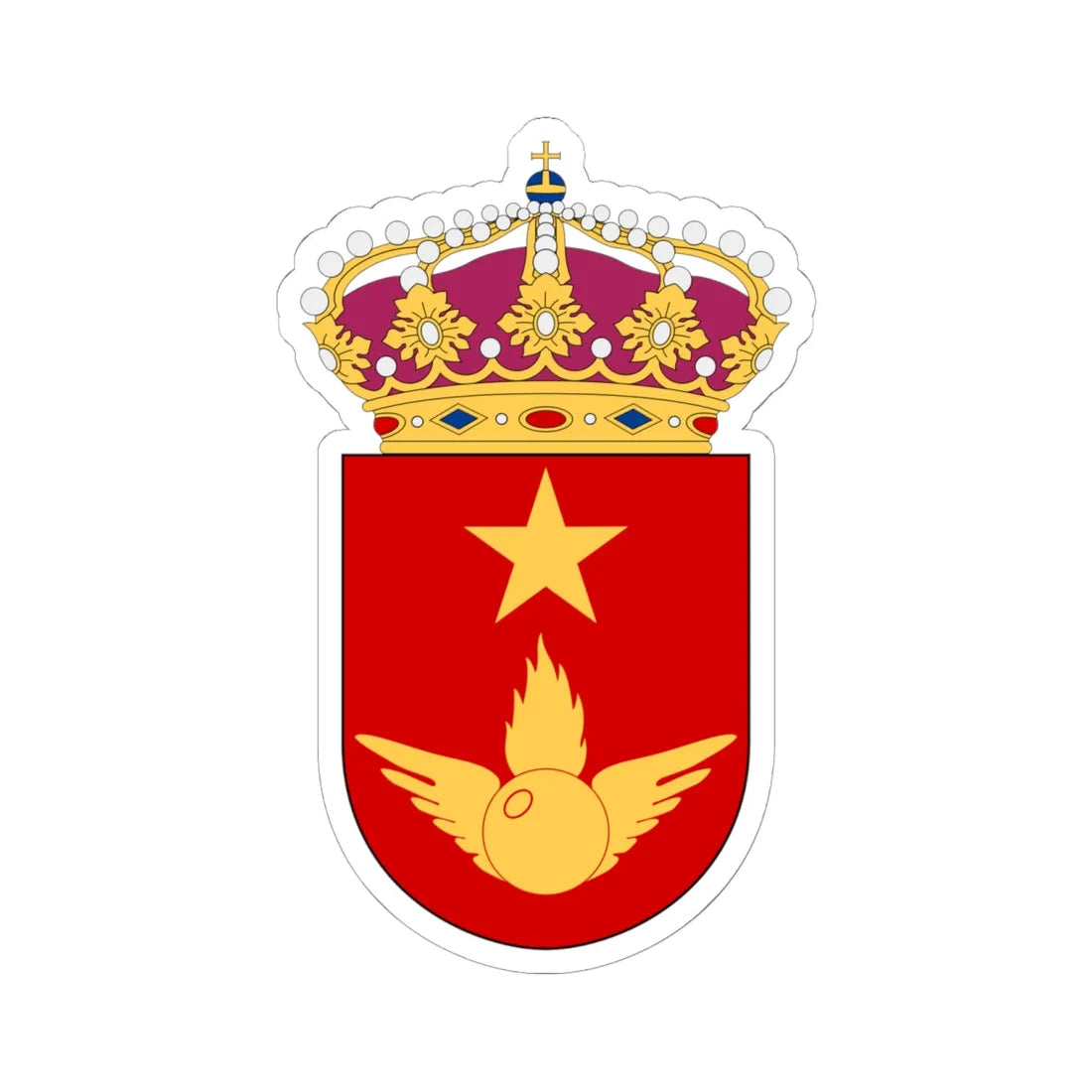 Luftvärnsskjutskolan vapen (Sweden) (Coat of Arms) STICKER Vinyl Kiss-Cut Decal 6 Inch White - The Sticker Space