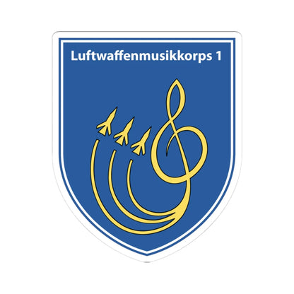 Luftwaffenmusikkorps 1 (Germany) (Coat of Arms) STICKER Vinyl Kiss-Cut Decal 3 Inch White - The Sticker Space
