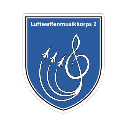 Luftwaffenmusikkorps 2 (Germany) (Coat of Arms) STICKER Vinyl Kiss-Cut Decal 6 Inch White - The Sticker Space