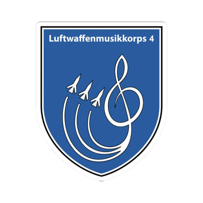 Luftwaffenmusikkorps 4 (Germany) (Coat of Arms) STICKER Vinyl Kiss-Cut Decal 2 Inch White - The Sticker Space