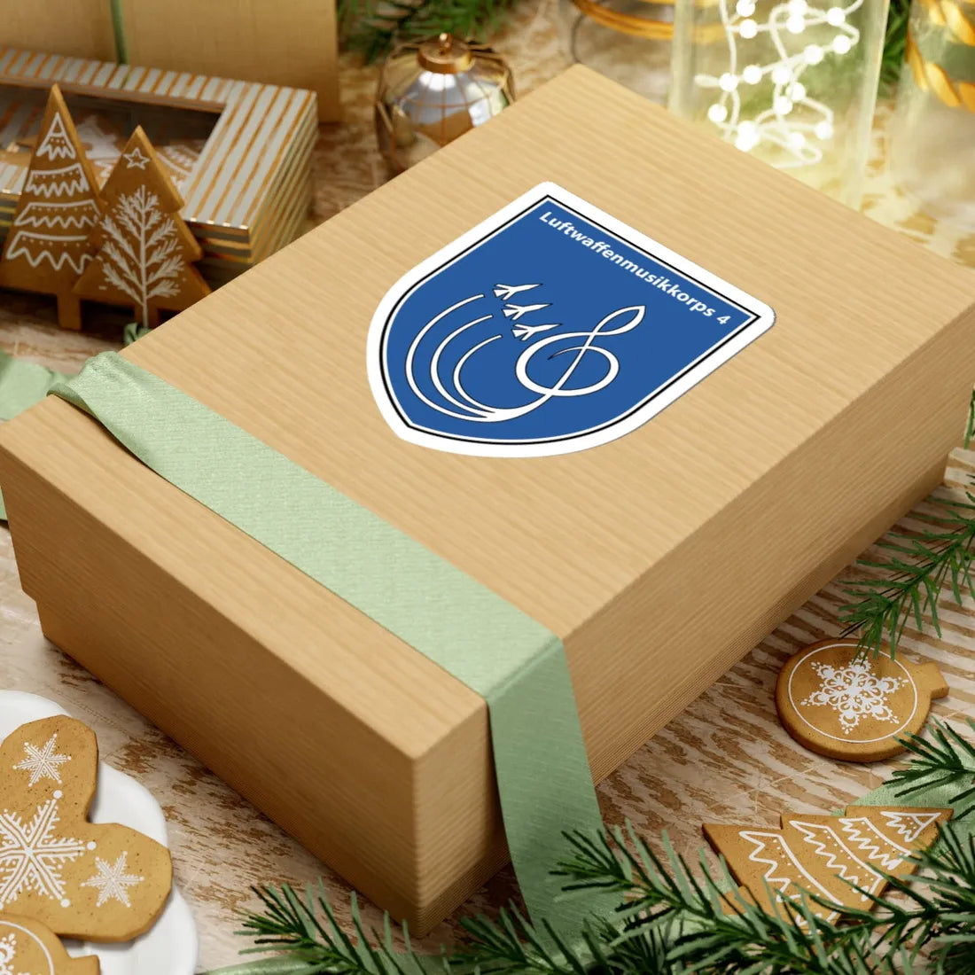 Luftwaffenmusikkorps 4 (Germany) (Coat of Arms) STICKER Vinyl Kiss-Cut Decal - The Sticker Space