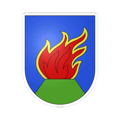Lugaggia-coat of arms (Switzerland) (Coat of Arms) STICKER Vinyl Kiss-Cut Decal 4 Inch White - The Sticker Space