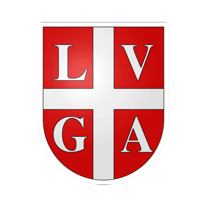 Lugano-coat of arms (Switzerland) (Coat of Arms) STICKER Vinyl Kiss-Cut Decal 2 Inch White - The Sticker Space