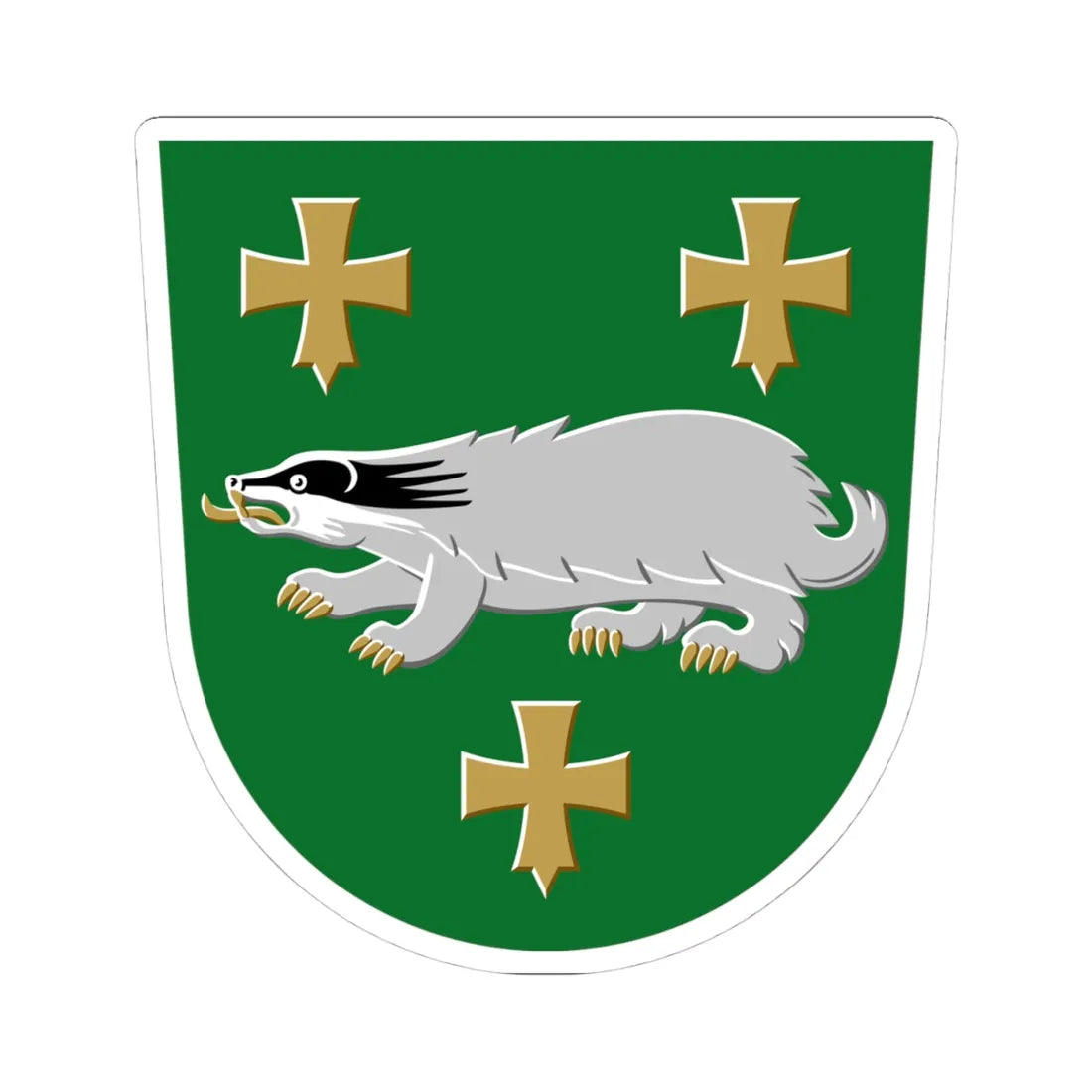 Luhanka.vaakuna (Finland) (Coat of Arms) STICKER Vinyl Kiss-Cut Decal 4 Inch White - The Sticker Space