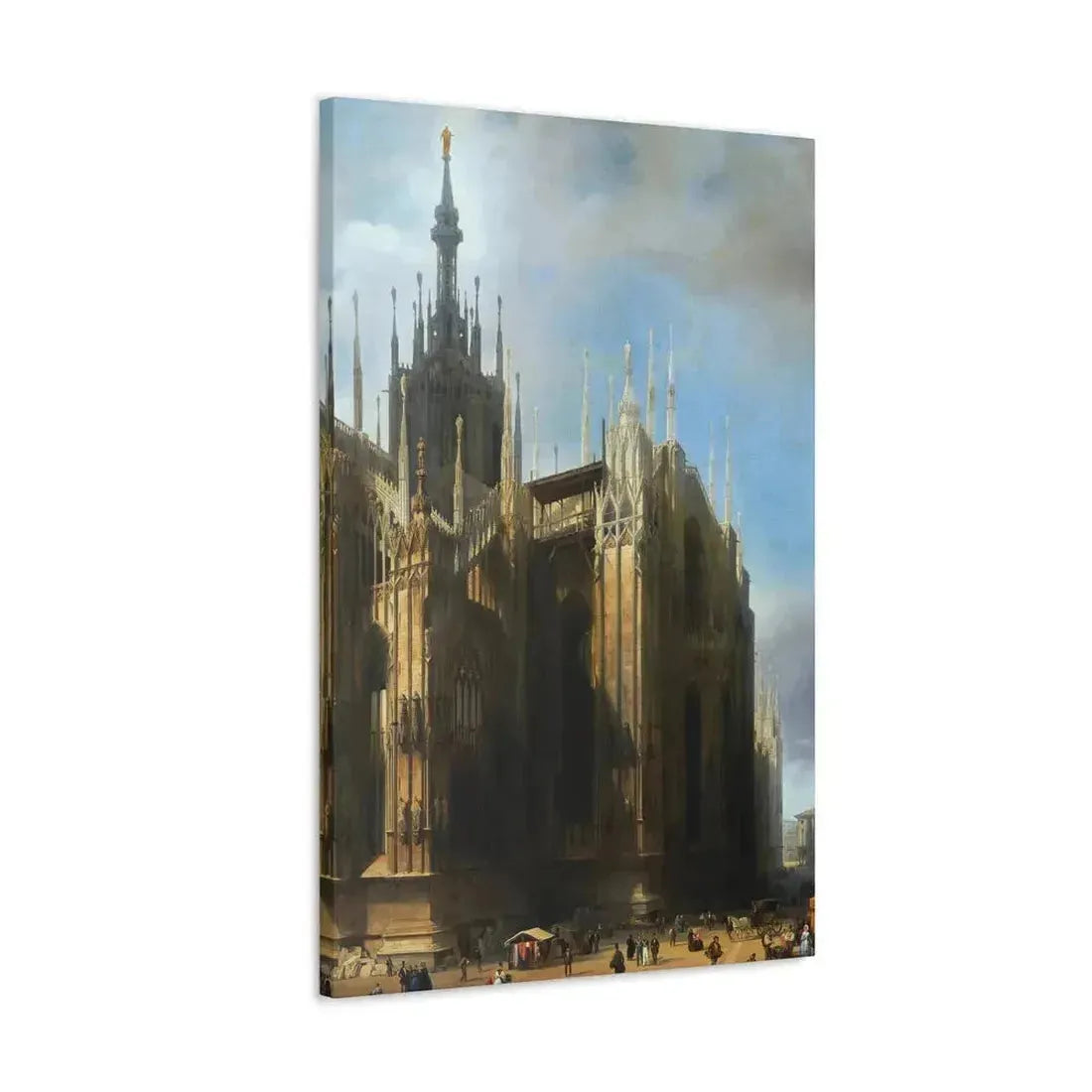 Luigi Bisi (1814-1886) Il Duomo Dalla Corsia dei Servi, Milan - Canvas Wall Art - The Sticker Space