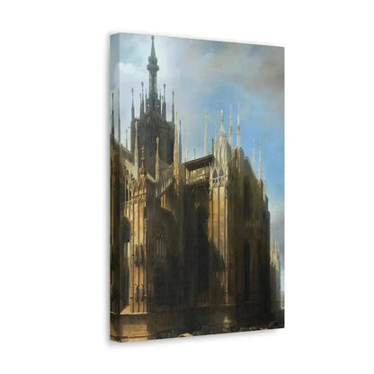Luigi Bisi (1814-1886) Il Duomo Dalla Corsia dei Servi, Milan - Canvas Wall Art - The Sticker Space