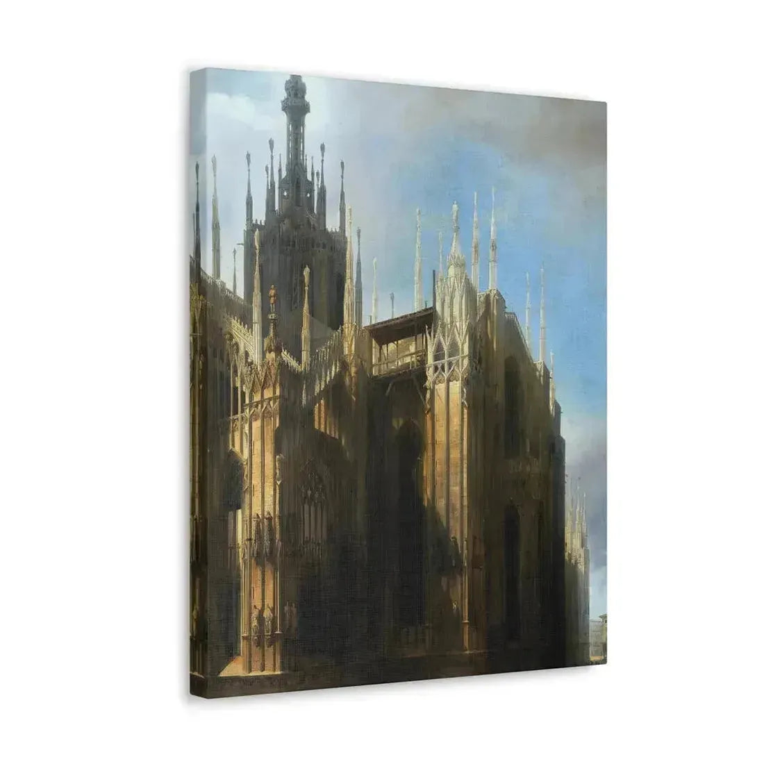 Luigi Bisi (1814-1886) Il Duomo Dalla Corsia dei Servi, Milan - Canvas Wall Art - The Sticker Space