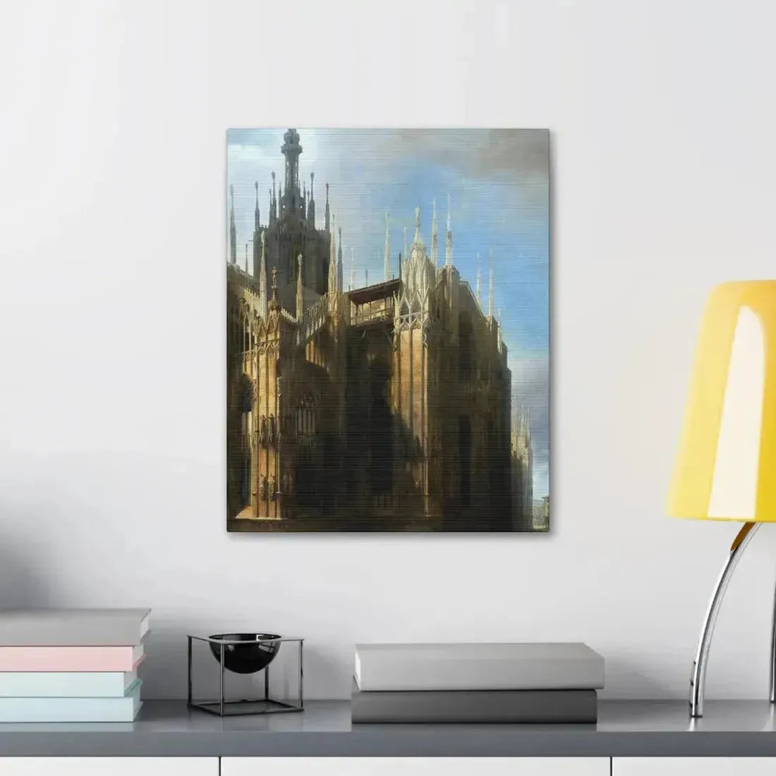 Luigi Bisi (1814-1886) Il Duomo Dalla Corsia dei Servi, Milan - Canvas Wall Art - The Sticker Space